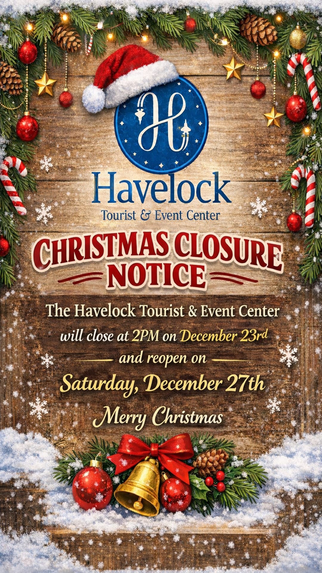 havelock-tourist-and-event-center-holiday-closure-2025